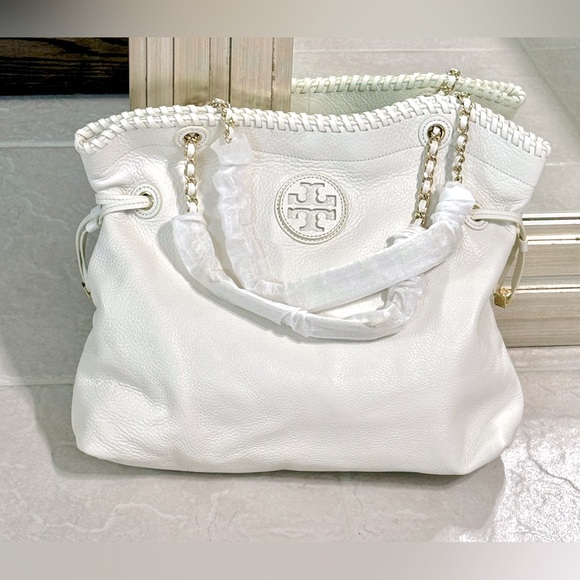 NWT - TORY BURCH "MARION" SHOULDER HANDBAG (WHITE) - Picture 2 of 15